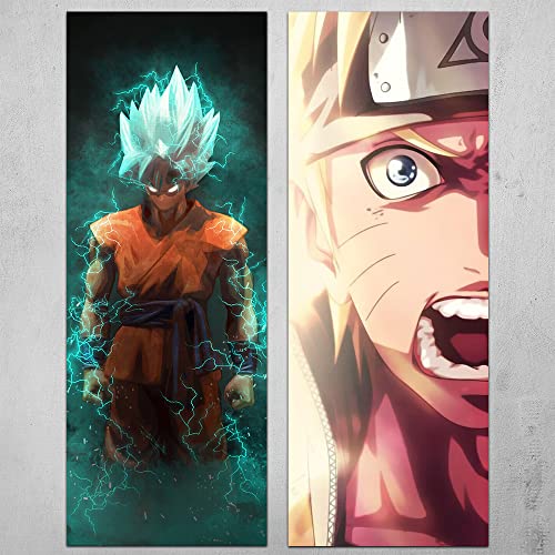 RedCloud Glass Set Of 12 Mix Anime Posters Of Size - 4.5X12 Inch For Bedroom | Study Room | Gaming Room