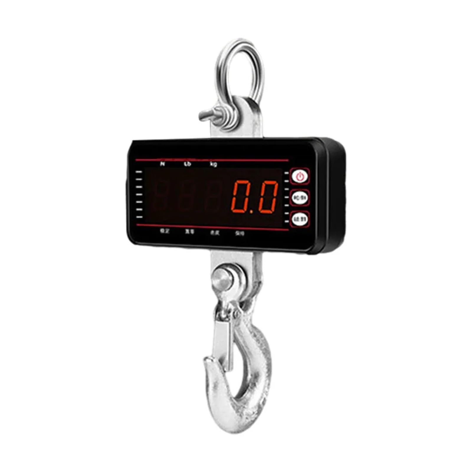 Bilancia digitale sospesa con gancio for gru, bilancia da 1500 kg, telecomando, display a luce rossa a LED, tavolo,Multiuso(Noir)