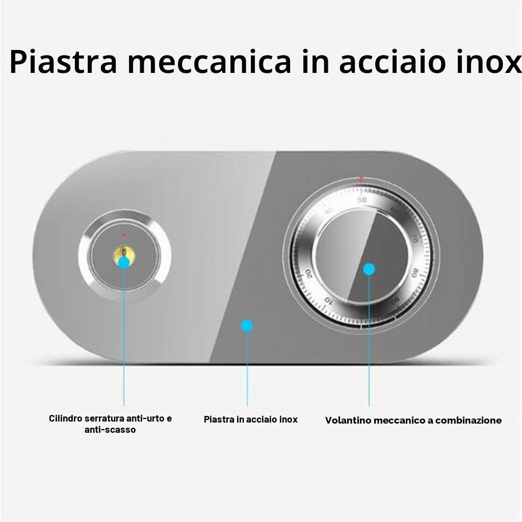 Piccola cassaforte meccanica a combinazione – Cassaforte da parete in acciaio antiforatura per uso domestico, nessuna batteria necessaria – Cassaforte per armadio