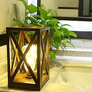 Nachtlampje, led-tafellamp, retro bureaulamp, werkt op batterijen, vintage nachtlampje, bureaulamp met timerfunctie, voor slaapkamer, woonkamer, eetkamer, kantoor, warm wit licht, decoratie