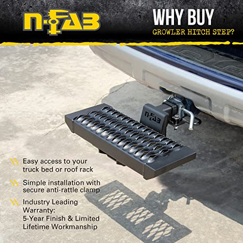 N-Fab Growler Hitch Step | Textured Black | Ghs2018-Tx |Universal Fit Into Standard 2” Hitch Receiver #TOP2