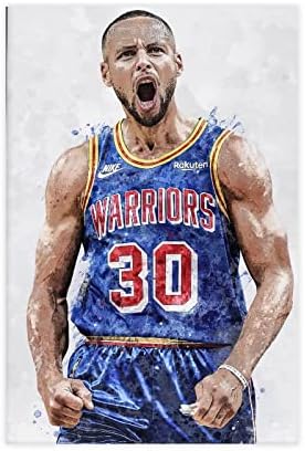 KAMUFF Basketball Player Poster For Walls Canvas Basketball Wall Art Print Quote Signed Posters For Boys Bedroom Unframe-style 16x24inch(40x60cm)