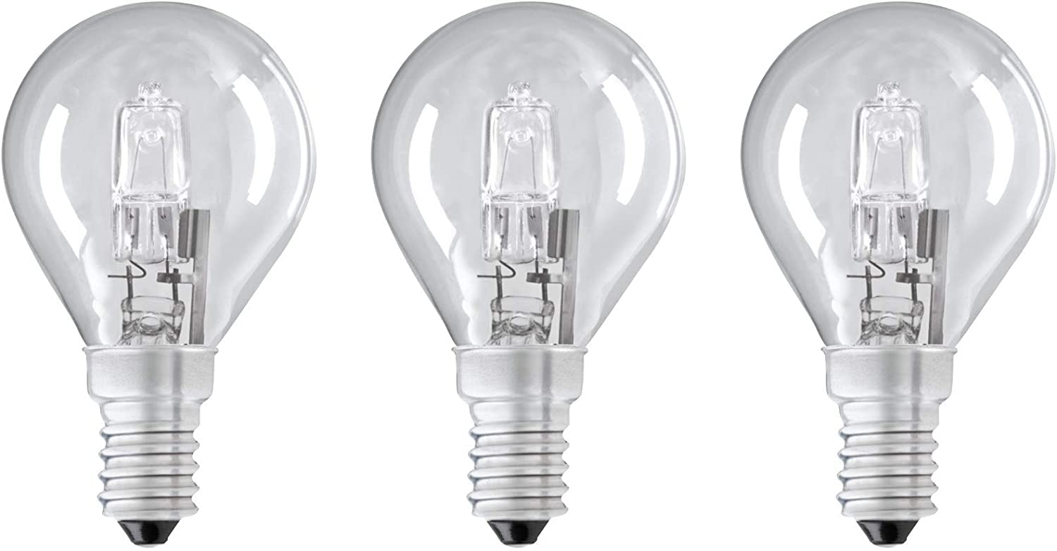 Lightsave 42W Mini Globe/Golf Ball SES E14 dimmable Halogen Pack of 3