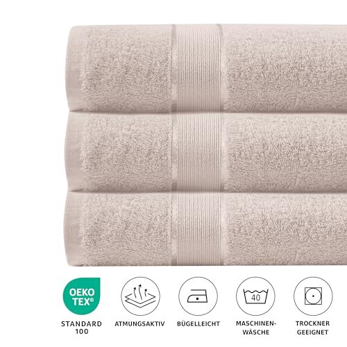 Mixibaby Handtuch 6er Set 2X Duschtuch 2X Handtuch 2X Gästetuch 100% Baumwolle Frottee, Farbe:Antrazit