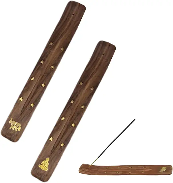 Porta Incienso Madera - Quemador de Varillas para Yoga y Meditación