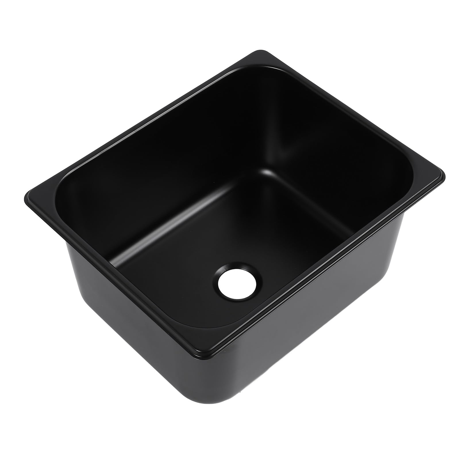 Lavello Cucina, Vasca Quadrata e Bacino 320 x 260 x 150 mm in Acciaio Inossidabile 304 con Scarico da 40 mm, per Food Truck, Caravan, Camper, Barche e Cucine Mobili