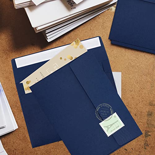 Image of 50 Packs 5x7 Envelopes A7 for Invitations, Printable Invitation Envelopes Self Seal for Weddings, Invitations, Photos, Greeting Cards, Mailing (Navy Blue)