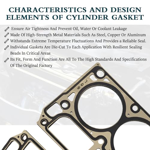 Image of 3-Layer Head Gaskets with Head Bolt Kit for Chevy GMC Express Silverado Suburban Savana Sierra Yukon XL 1500 2500 3500 HD Cadillac Escalade ESV EXT Hummer H2 6.0 LQ4 LQ9 2001-2004 Like 12589227