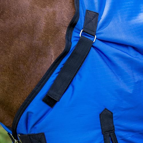 Image of TUFFRIDER 1200D Comfy-FIT Standard Neck Medium Weight Horse Turnout Blanket, Royal, 84-in