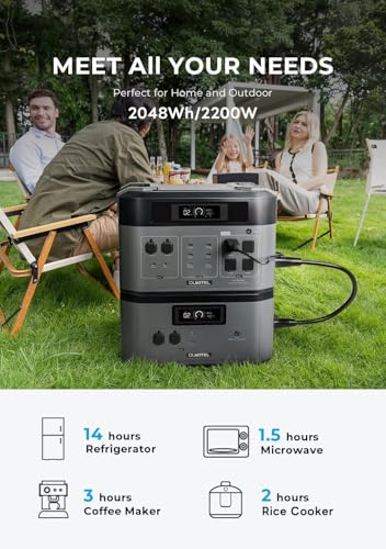 OUKITEL BP2000 Portable Power Station, 2048Wh Solar Generator with LiFePO4 Batteries, 5 x 2200W AC Outlets, LiFePO4 Battery for Home, Outdoor Camping, RV, Emergency (Solar Panel Optional) - Image 5