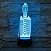 Produktbild EinsSpacex Space Launch Vehicle Falcon 1 Spacecraft Nachtlicht 3D Illusion Nachtlampe 16 Farben Acry Panel LED Geschenk Remote switch Touch-Schalter beste Geschenk Ferienhaus Dekoration