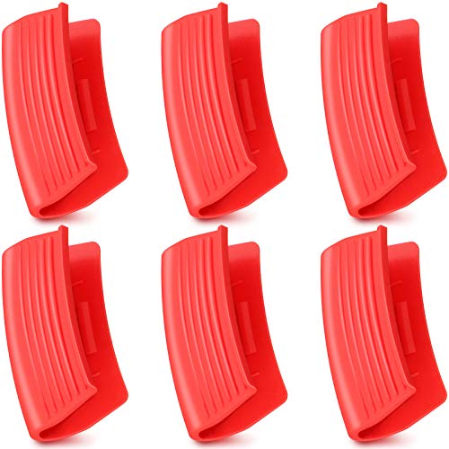 3 Pairs Silicone Assist Handle Holder Hot Handle Holder Sleeves Heat Insulated Pot Grip Scald-Proof Pan Grip Cover for Cast Iron Woks Frying Pans Griddles Skillets Oven Trays (Red) 1 Gallery Image 3 Pairs Silicone Assist Handle Holder Hot Handle Holder Sleeves Heat Insulated Pot Grip Scald-Proof Pan Grip Cover for Cast Iron Woks Frying Pans Griddles Skillets Oven Trays (Red) 1 Gallery Image