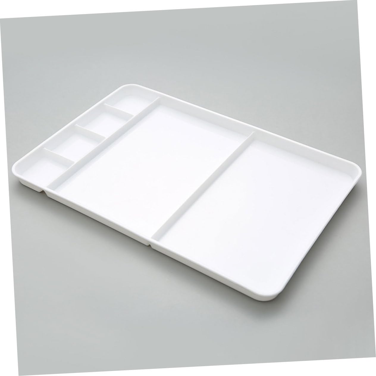 EXCEART Palette de Peinture Blanche en PP Multi-Fonction pour Artistes et Étudiants Surface Lisse et Compartiments Multiples pour Mélanger Les Couleurs
