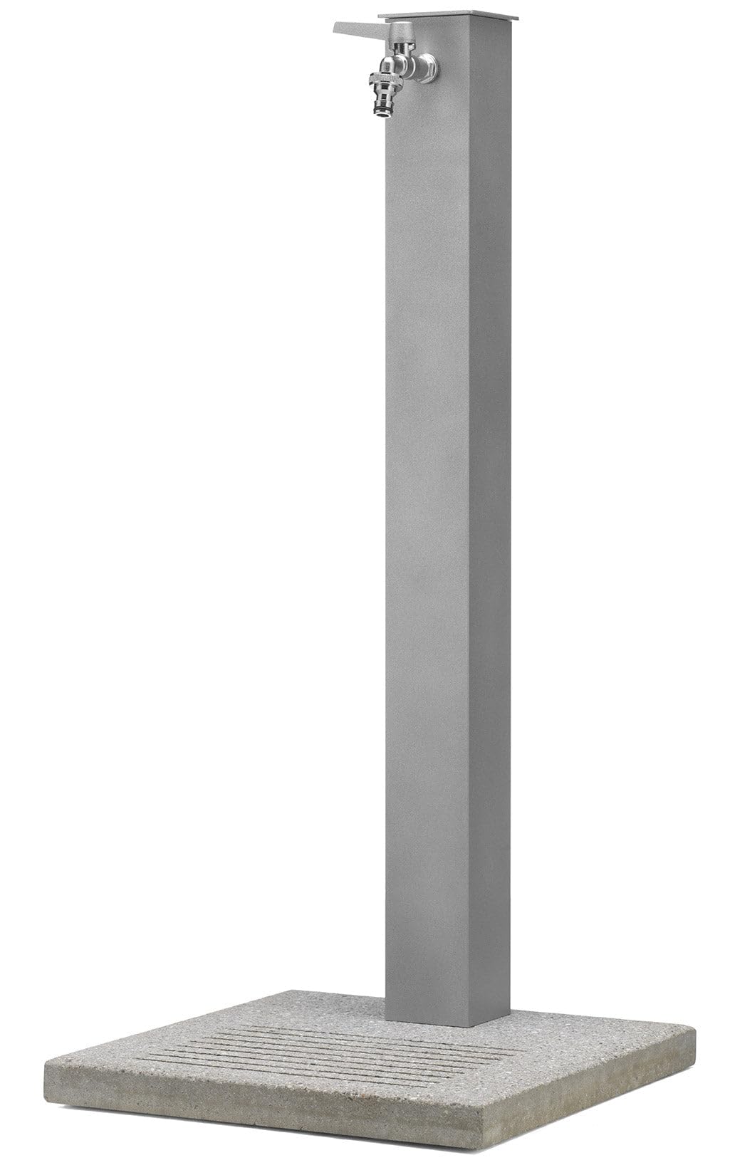 Fontana da Giardino Belfer 42QBM con Base in Cemento e Rubinetto Colore Alluminio