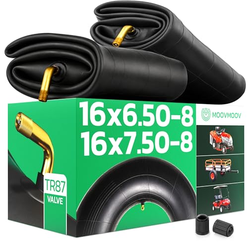 MoovMoov Chambre à Air 16 pouces pour pneus 16x6.50-8 et 16x7.50-8 - Pour Tondeuse Autoportée, Tracteur Tondeuse, Remorque de Jardin, Voiturette de Golf -...