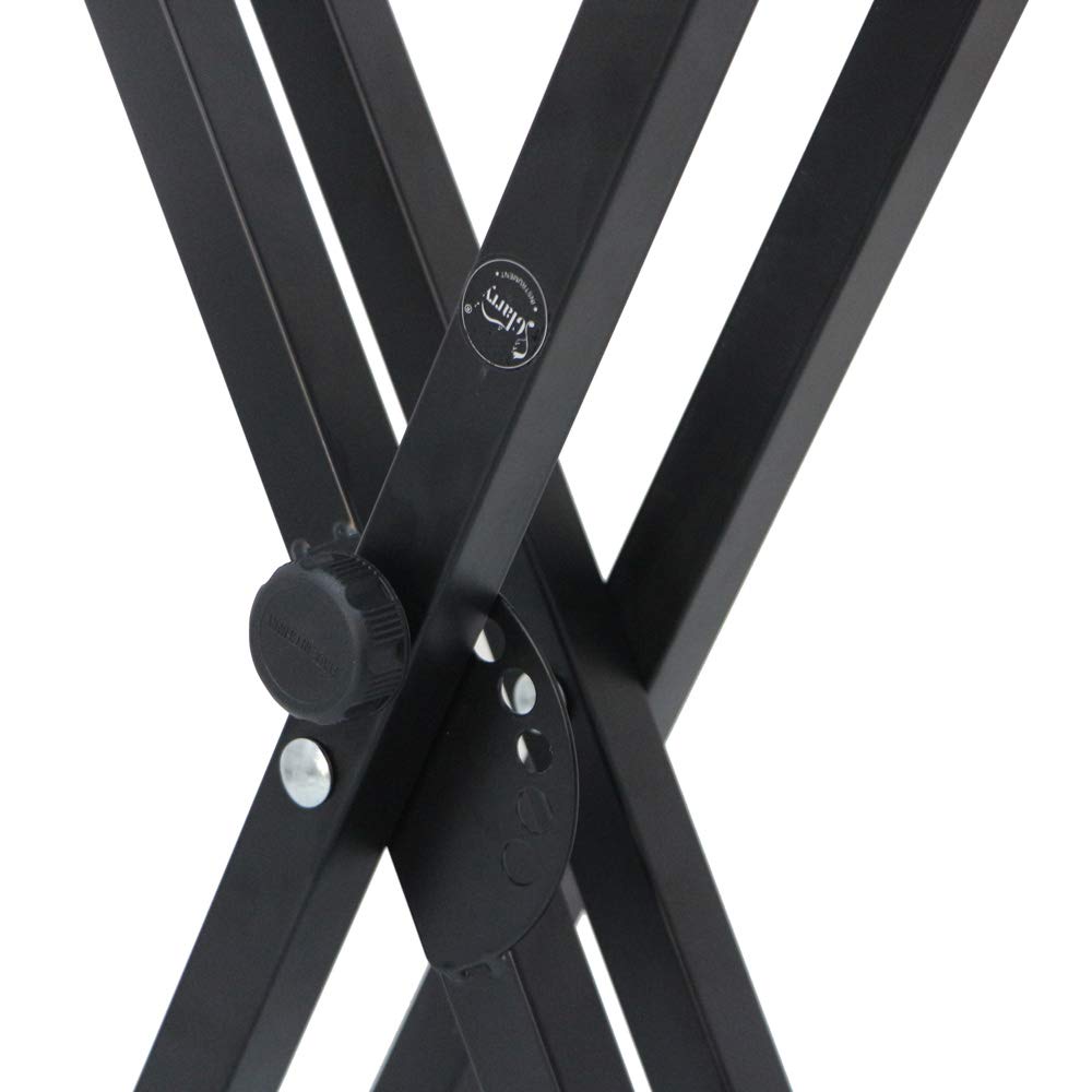 Bonnlo Support pour Clavier Électronique, Double Tube en X en Acier, Réglable en Hauteur (97x96x44 cm), Pliable et Portable, pour Piano Numérique, Synthétiseur, Poids Max 50 kg, Noir