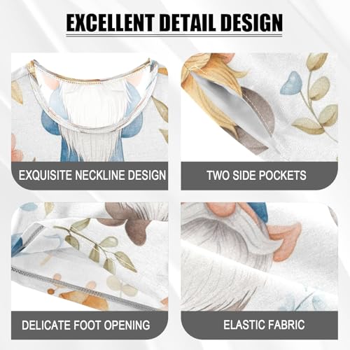 Gnomes with Leaf Kids Pjs Set Boys Girls Summer Short-Sleeve Sleepwear Pajamas 2PCS4