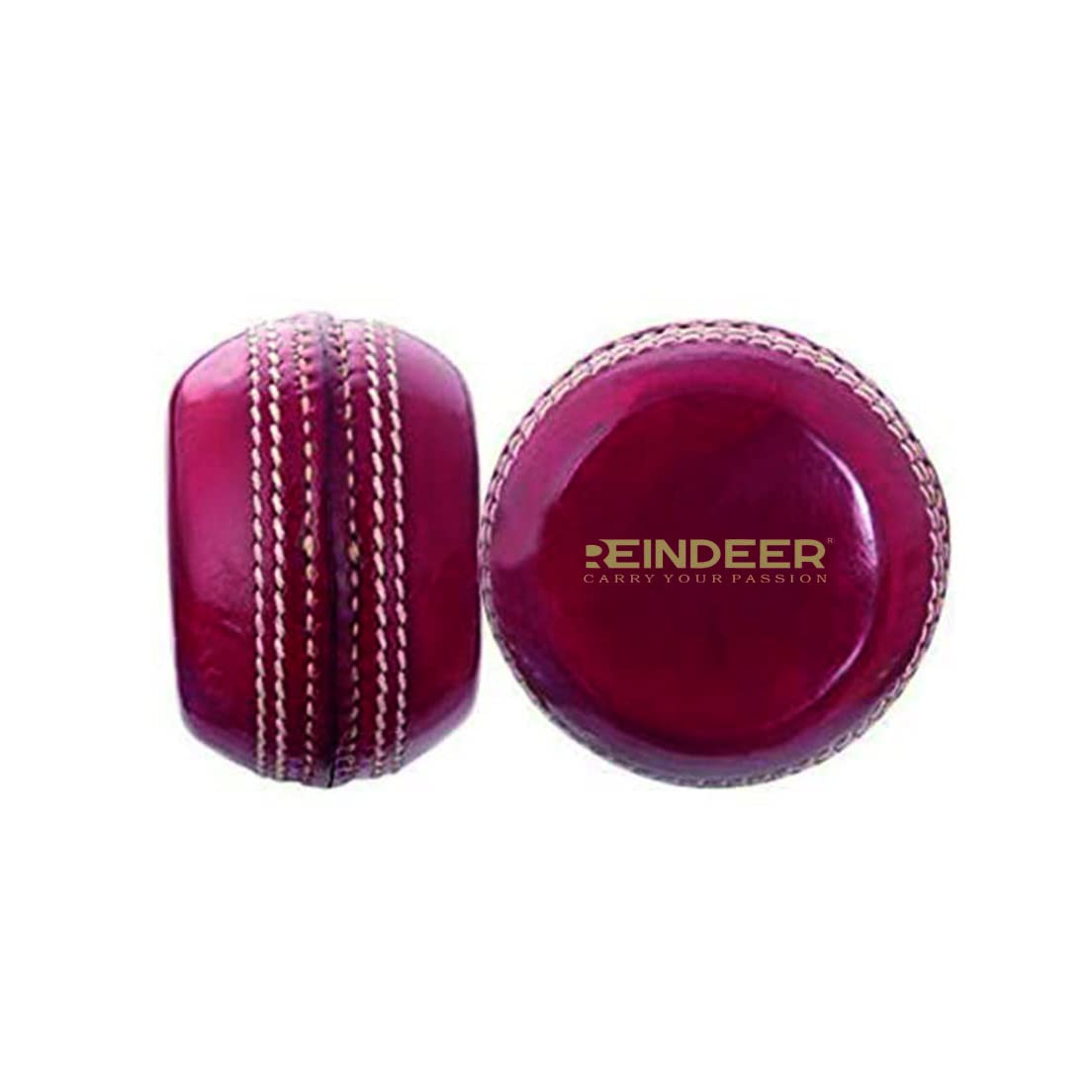 REINDEER Flat Seam Training Cricket Red Leather Flat Ball for Both Junior-Senior Cricket Players | Pack of 12 (150Gm-170Gm Each) (B0B69S313J) Amazon Price History, Amazon Price Tracker