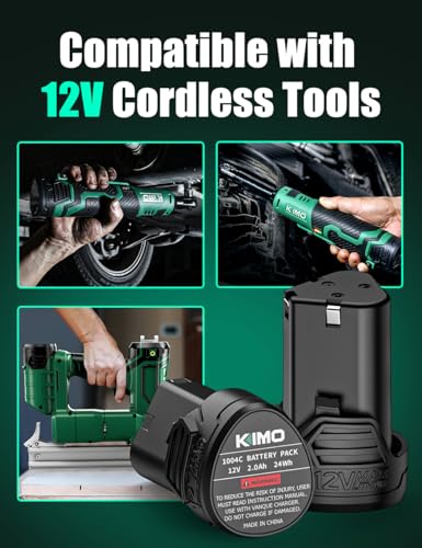 Image of KIMO 12V 2.0 Battery for KIMO 12V Drill Driver, KIMO Cordless Ratchet Wrench, Car Polisher /Sander