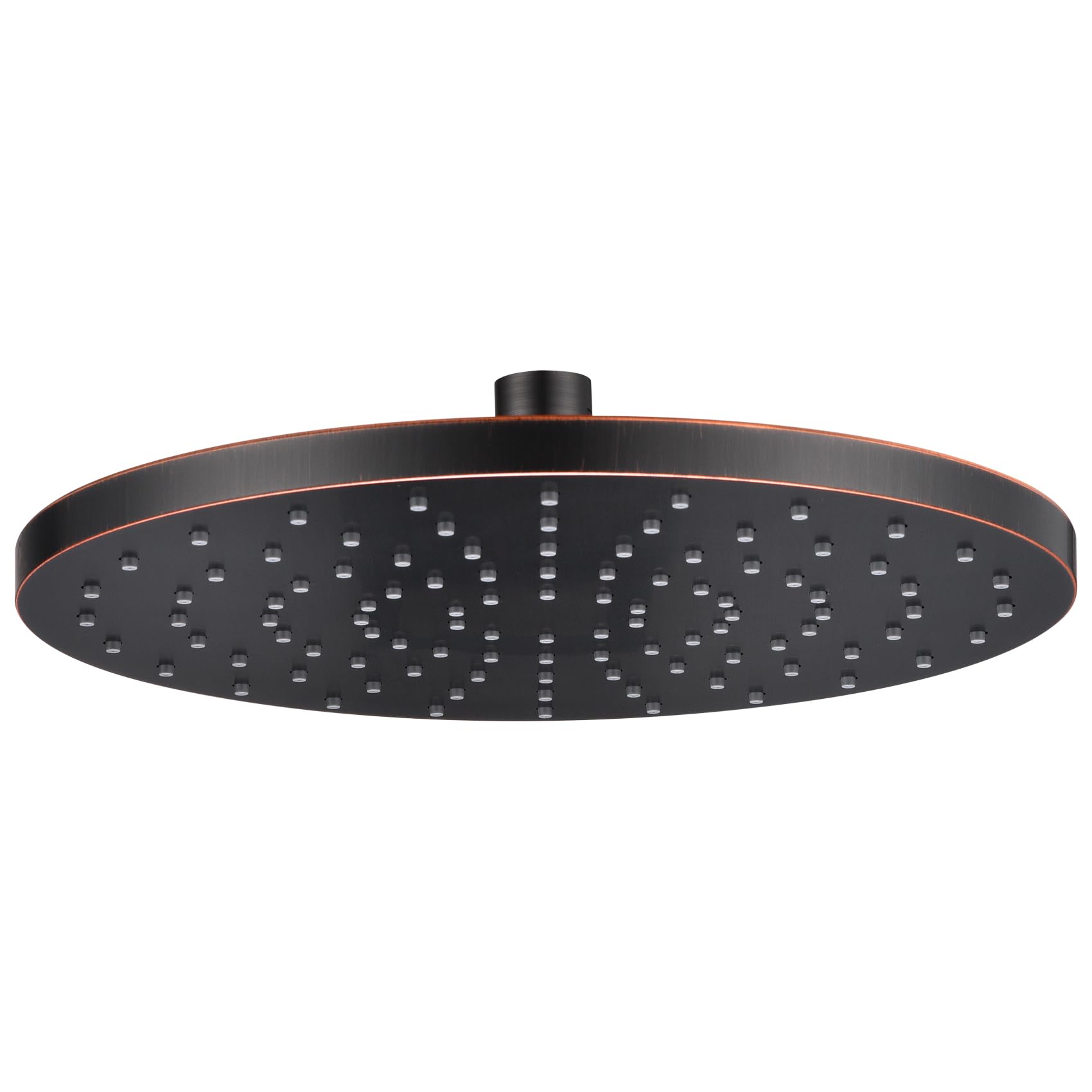 Soffione doccia a pioggia da 25,4 cm, ad alto flusso, grande soffione doccia a cascata 2,5 GPM con angolo di rotazione regolabile, bronzo lucidato ad olio SH001ORB-D10