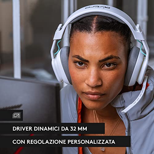 ASTRO A10 Cuffie Gaming Cablate Gen 2, Cuffie da Gioco Over-Ear con Microfono Flip-to-Mute, Leggere e Resistenti, Driver 32 mm, Compatibile con Xbox Series X|S, Xbox One, Nintendo Switch, PC - Bianco - Cuffia gaming - Immagine 1
