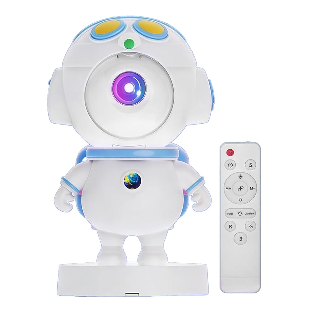 Astronaut Star Projector Light, Adults Kids Room Decor,with Timer, Remote & APP Control, White Noise