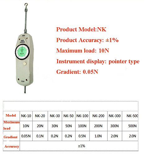 NK 20 N / 0,1 N Zugkraftmesser Zugkraftmesser Druckzuchtkraftmesser Dynamometer Tester Meter mit eingebautem Sensor (NK-20)