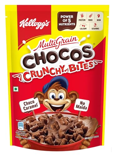 Kellogg's Chocolatecrunchy Bites | Source Of Calcium, High In Protein, With 10 Essential Vitamins & Minerals, Source Of Fibre | Breakfast Cerea L For 