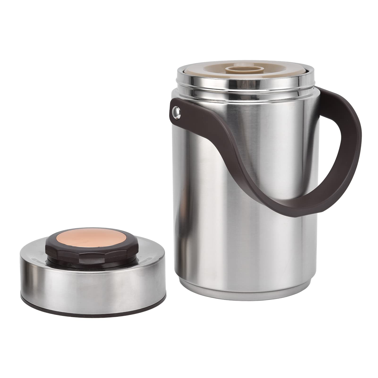 Juego de Fiambreras, Acero Inoxidable 304, 2,3 L, Gran Capacidad, Aislamiento Al Vacío, Fiambreras Apilables Térmicas de Acero Inoxidable (3 niveles) para Adultos y
