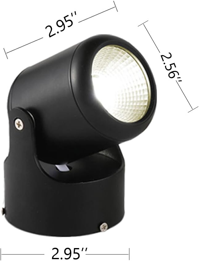 Kiven 7 Watt 5.12" High Mini Accent Uplight，Foot Pedal Push Switch Inline Lamp Light On-Off Control,Black