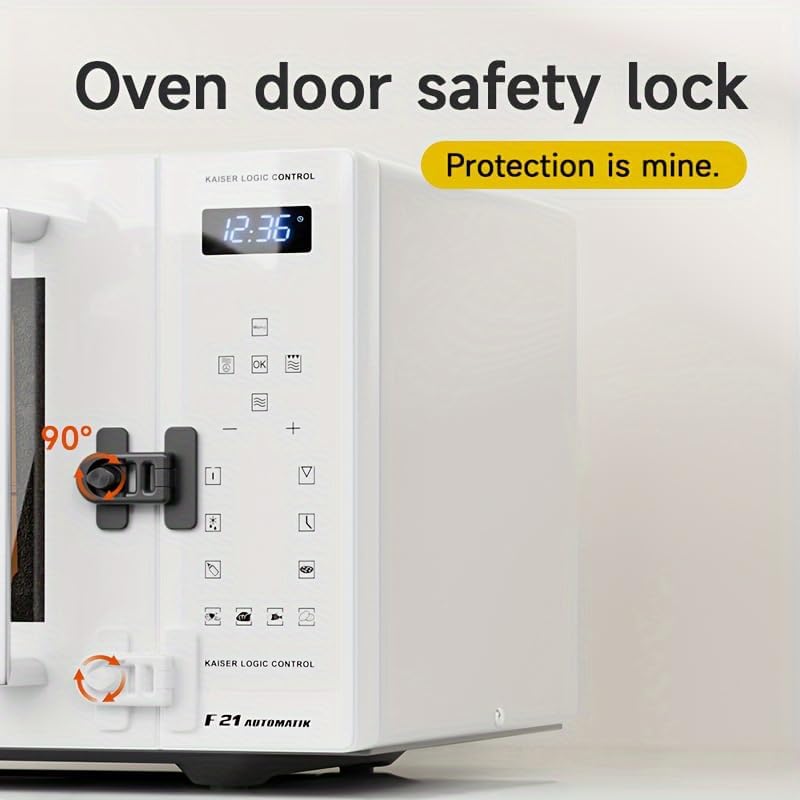 1PC No-Drill Safety Latches - Door Locks with Buckle Design - Prevents Accidental Closure for Secure Storage - Easy Installation for Fridge and Drawer