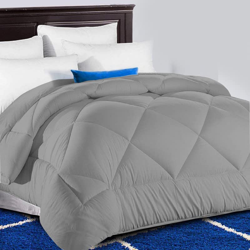 Texlux Soft Microfiber Filling 500 GSM Heavy Comforter/Duvet for Heavy Winter (Grey, Double - 90"x100")-image-24