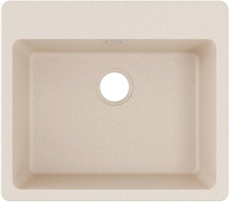 Elkay ELG2522BQ0 Quartz Classic Single Bowl Drop-in Sink, Bisque