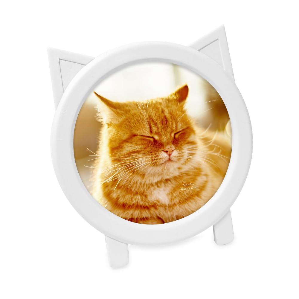 Cadre photo chat pour poser ou suspendre vos clichés carrés de 12,7 cm