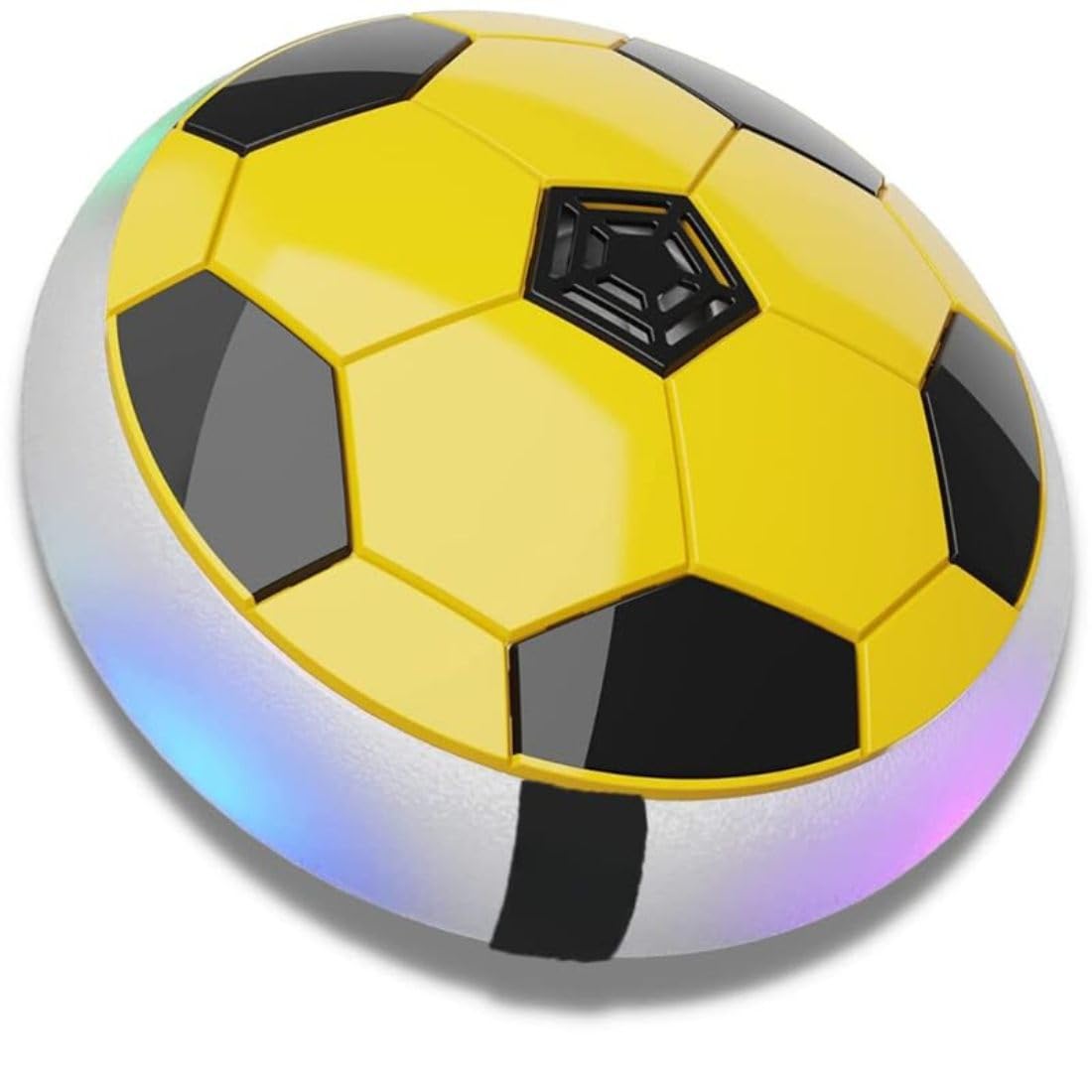 UB Toys Hoverball, Soft Eva Material Foam Bumper Air Indoor Football for Kids, Toy with Multi Colour LED Lights Soccerball, Best Gifts for Toddlers, Boys and Girls (Color as per Stock)