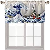GGACEN The Legend of Zelda The Wind Waker Short Curtains Half Window Curtains for Bedroom, for Bedroom Living Room Energy Efficient Rod Pocket Curtain Valance, W36 xL18 inch Color-7