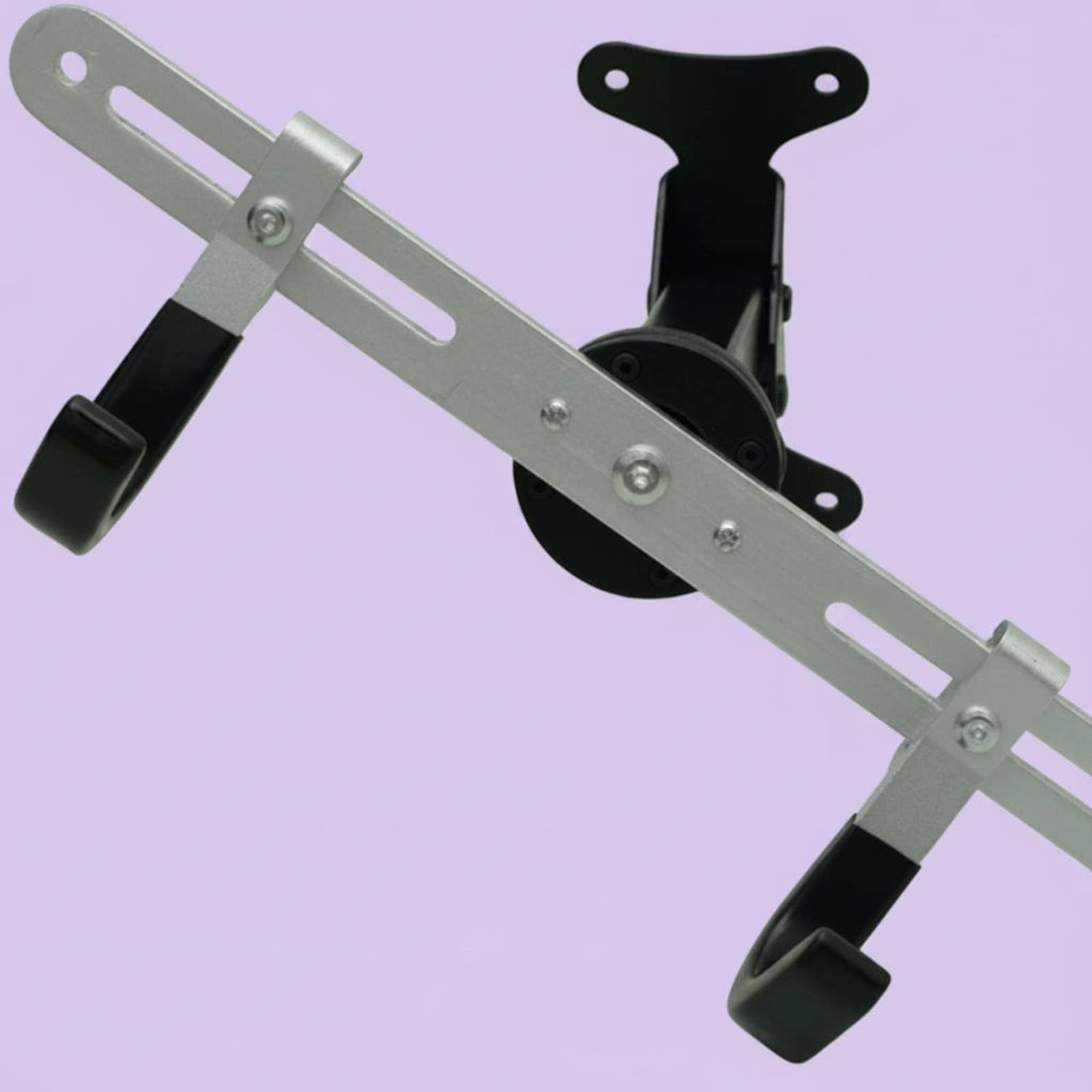 Crochet Mural Vélo Rack Mural Support Horizontal Bicyclette Accroche Murale Maintien Route et Montagne Aluminium Réglable 32-46cm Protection Peinture Adapté au Garage Cave Couloir