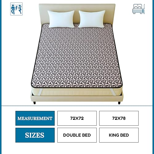Image of PVC Waterproof Mattress Protector | 100% Waterproof Fitted Bed Cover | Soft, Breathable & Hypoallergenic | Protects Against Spills, Sweat, Dust & Stains | (Circle Black, 72 inchx78 inch)