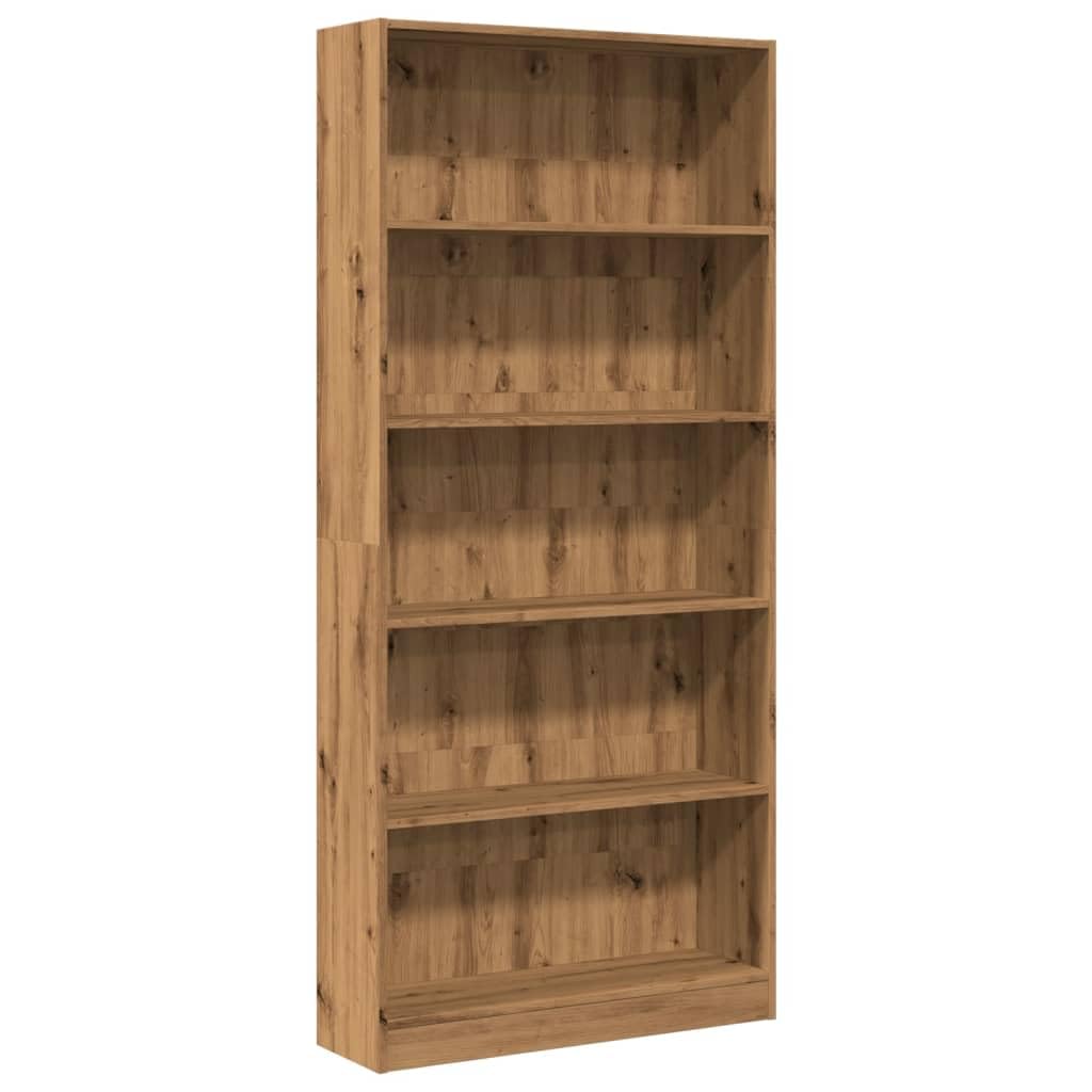 vidaXL Bookcase Artisian Oak 80x24x176 cm Engineered Wood — image 1