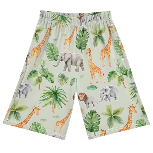 Cute African Animals A Short Pajama Pants Bottoms Soft Sleepwear with Pockets