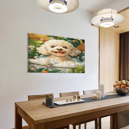 Toile Bichon Frise premium tableau décoration murale salon de qualité