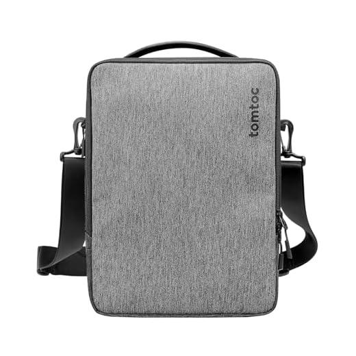tomtoc 13 Inch Laptop Shoulder Bag for 13-inch MacBook Air/Pro M1, 12.9 iPad Pro, 12.3 Surface Pro, 13.5-14.4 Surface Laptop Studio/Book, Sturdy Spill-resistant Protective Cross-body Commuter Case