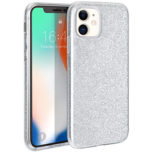 ZELAXY - Carcasa para iPhone 11, diseño de purpurina brillante y brillante, 3 capas híbrida antigolpes para iPhone 11 de 15,5 pulgadas (2019),...