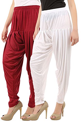Image of Buy That Trendz Womens Viscose Dhoti Patiyala Salwar Harem Bottoms Pants