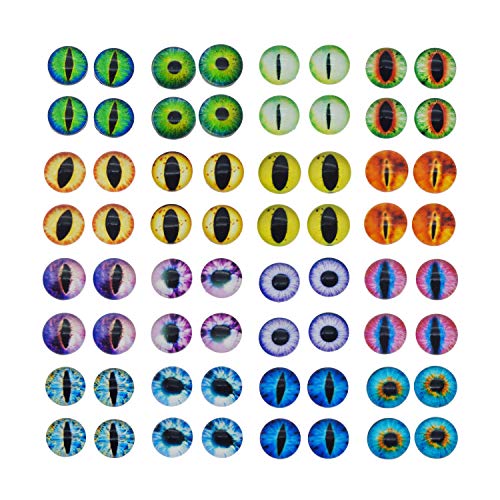 Mixed Style Dragon Eyes Round time gem Cover Glass Cabochon Dome Jewelry Finding Cameo Pendant Settings (6MM)