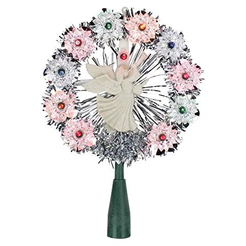Northlight 7.5" Pre-Lit Silver Tinsel Wreath Cover