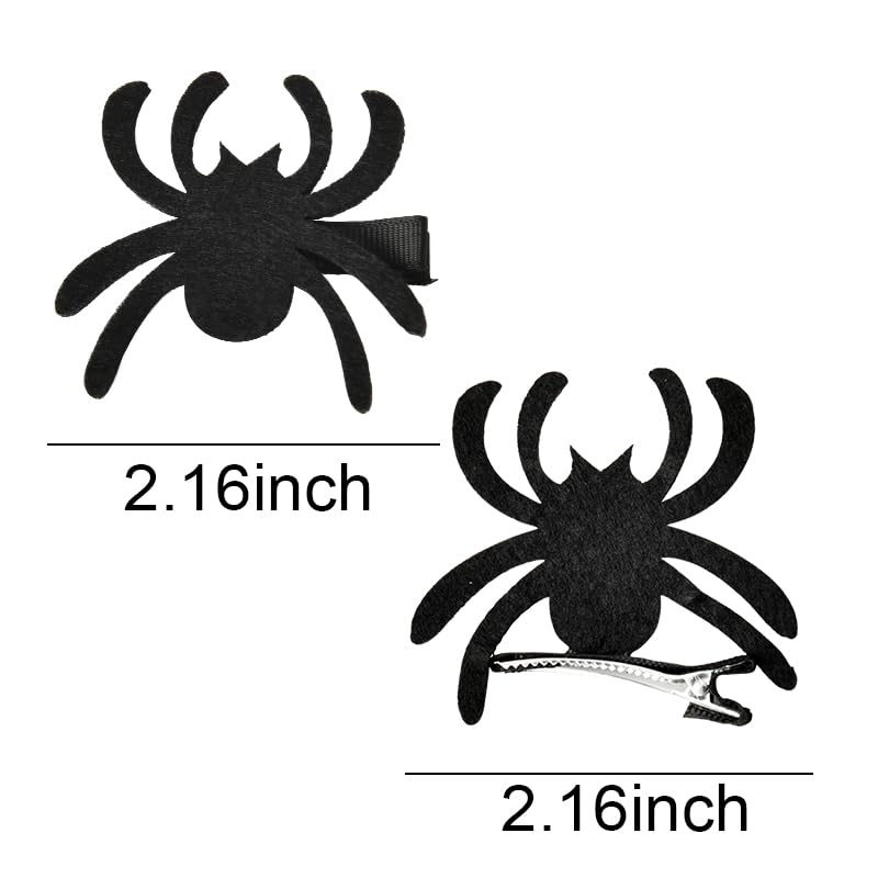 Miniatura 2 de Pinzas de pelo de araña para mujeres y niñas, pinzas de pelo de araña negra, mini pinzas de pelo de cocodrilo, pasadores de pelo de Halloween para