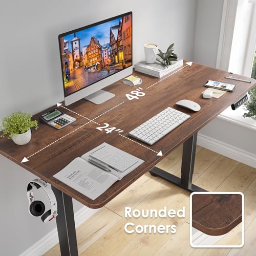 Image of STARY Electric Standing Desk Adjustable Height Sit Stand Home Office Desk with Splice Board