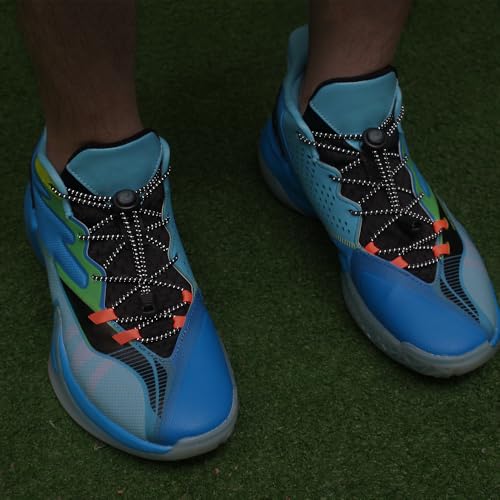 Image of RJ-Sport Tieless Elastic Shoe Laces - Heavy Duty No Tie Shoelaces for Kids and Adult with Strong Lock and Speed Shoestrings