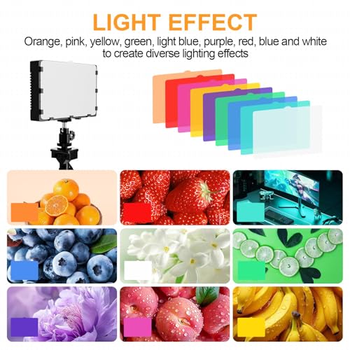 EMART Led Photography Lighting Kit, 2 Pcs Dimmable Continuous Portable Studio Light with 54 inch Adjustable Tripod Stand for Video Recording, Photoshoot, YouTube, Game Streaming - Image 3